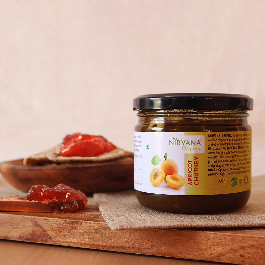 nivana organic apricot chutney